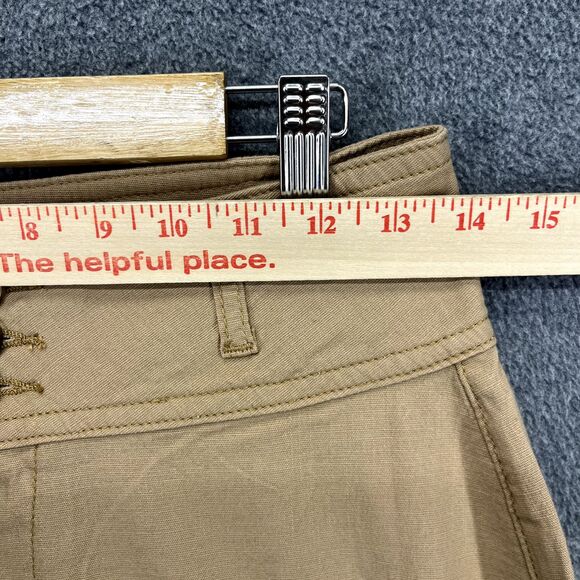 Flamingo Pants Womens Medium Tan Khaki Wide Leg Crop Mid Rise - Picture 8 of 16